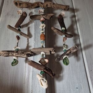 Driftwood and Shell Handcrafted Hanging Decor